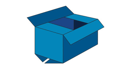 A 3d model of a Regular Slotted Container.