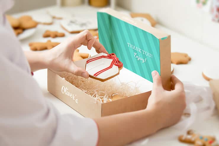 Custom cookie box with inside printing