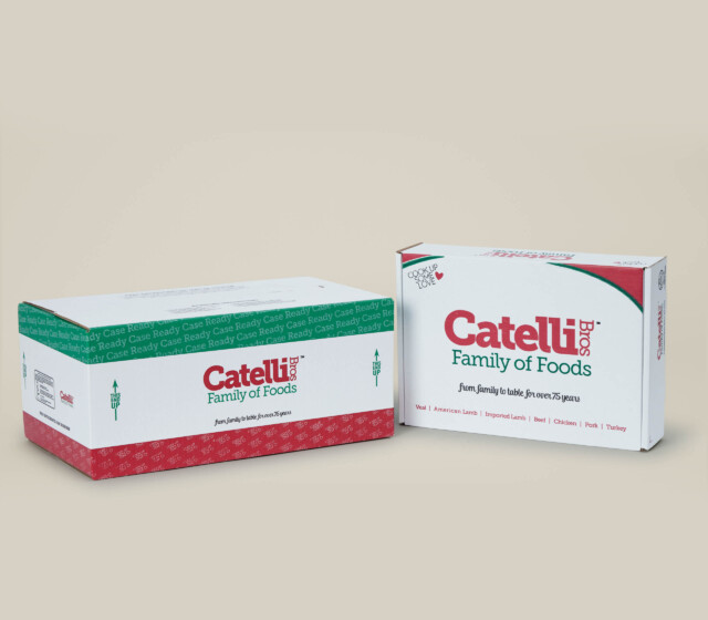 A box of catelli food on a white background.