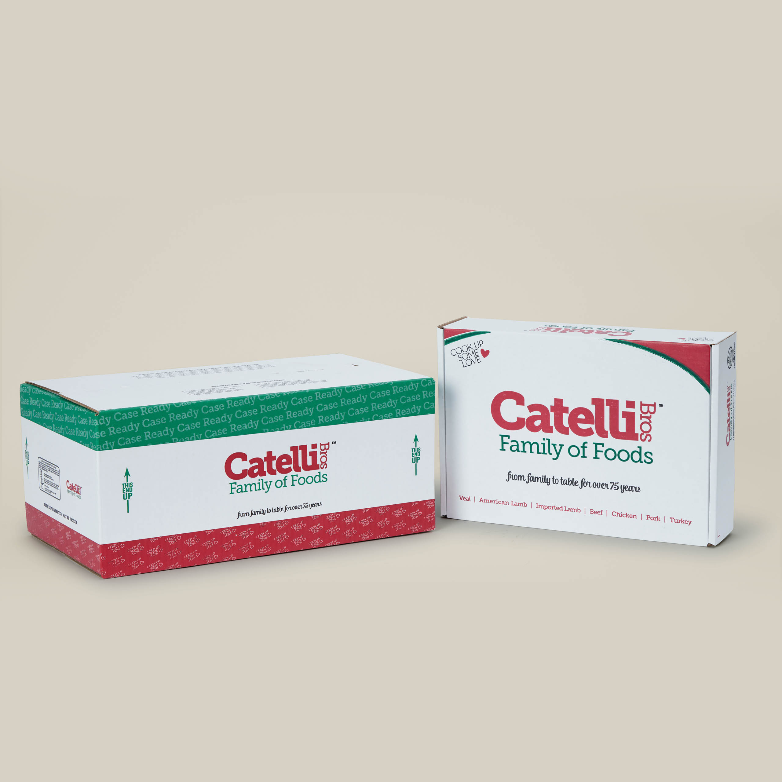 A box of catelli food on a white background.