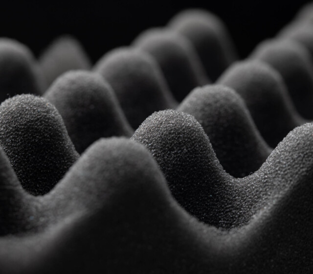 A black and white image of acoustic foam.