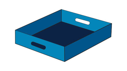A 3d model of a roll over tray.